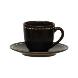 Avet Taza de Café con Plato 120 ml Stoneware (6 Unidades)